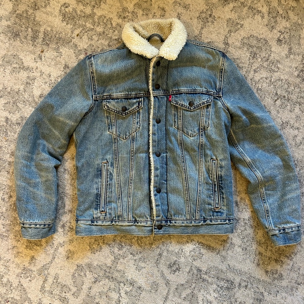 Levi's Blue Denim Jacket with Cream Lining